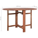  Vrtni stol od masivnog bagremovog drva 120 x 70 x 74 cm | shoptok.hr