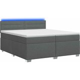  s box springom, madracem i LED-om Tamnosiva 200 x 200 cm | shoptok.hr