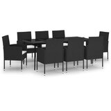  9-dijelni vrtni blagovaonski set crni | shoptok.hr