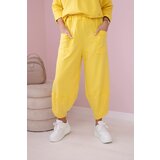 Kesi Włoski Cotton sweatshirt pants set yellow | Shoptok.si