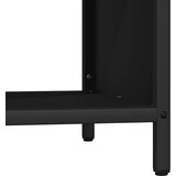  Stalak za drva za ogrjev s drvenim vrhom crni 100,5x35,5x40 cm | shoptok.hr