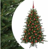  Umjetno božićno drvce s kuglicom 120 cm 150 LED lampica - 120 cm s LED-ima i crvenim lopticama | shoptok.hr