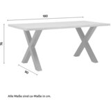 Bessagi Home moderna jedilna miza giona, barva jesena, črna | Shoptok.si