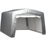 vidaXL Skladišni šator 370 x 370 cm čelični sivi Cijene