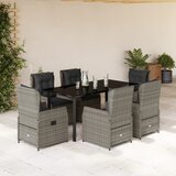 vidaXL 7-dijelni vrtni blagovaonski set sivi od poliratana | shoptok.hr