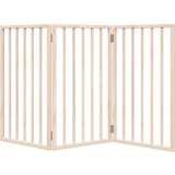 vidaXL Vrata za pse zložljiva 3 paneli 150 cm topolovina | Shoptok.si