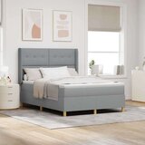 Box spring krevet Svijetlo siva 160 x 200 cm tkanina Cijene