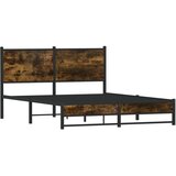  Metalni okvir kreveta bez madraca boja hrasta 137x190 cm | shoptok.hr