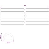  Samoljepiva brtvila za prozore Crna 9 x 8 mm 12 m EPDM pjena | shoptok.hr