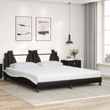  Krevet Viana s madracem crno-bijeli 180 x 200 cm od umjetne kože | shoptok.hr