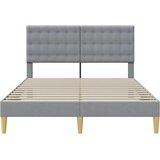  Okvir za krevet Svjetlosiva 120 x 190 cm Tkanina - Svjetlosiva 120 x 190 cm | shoptok.hr