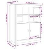  Komoda crna 83 x 41,5 x 100 cm od masivne borovine | shoptok.hr