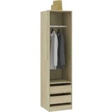 vidaXL Garderobna omara s predali sonoma hrast 50x50x200 cm iverna pl., (20621430) | Shoptok.si