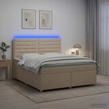  Boxspring krevet s madracem Krem 140 x 200 cm Tkanina - Krem 140 x 200 cm Dizajn linija | shoptok.hr