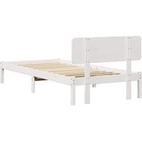  Krevetna konstrukcija Bijelo 90 x 200 cm Čvrsto borovo drvo | shoptok.hr