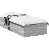 Maison Chic Posteljni okvir - Enojna postelja - Postelja za odrasle siva sonoma 90x200 cm inženirski les-J9098, (21769176) | Shoptok.si