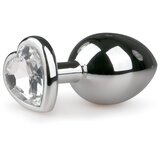 EasyToys - Anal Collection Metalni analni čep No. 7, srebrno/prozirni | shoptok.hr