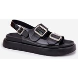 Big Star Leather Patent Women Sandals With Buckles | Shoptok.si