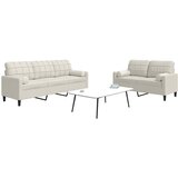  2-dijelni set sofa s jastucima krem baršunasti | shoptok.hr