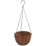  Viseće sadilice 4 kom s oblogama od kokosa crne Ø40x63 cm čelik | shoptok.hr