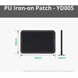 Bambu Lab Rectangular PU Iron-on Patch - Black to Silver (10PCS) (B-YD005) | Eponuda.com
