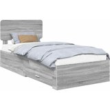  Krevetna konstrukcija Siva Sonoma 75 x 190 cm Konstruirano drvo | shoptok.hr