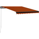 Tenda na ručno uvlačenje LED 300 x 250 cm narančasto-smeđa | shoptok.hr