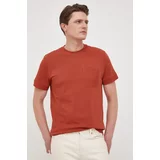 United Colors Of Benetton Bombažna kratka majica rjava barva