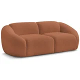 Bobochic Paris Narančasta sofa od bouclé tkanine 230 cm Tina –