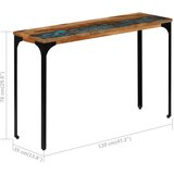  Konzolni stol od masivnog obnovljenog drva 120 x 35 x 76 cm | shoptok.hr