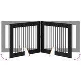  Vrata za pse s postoljem 2 pcs Crni hrast 100 x 80 cm | Eponuda.ba