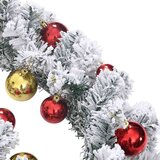 vidaXL Božična girlanda z gumbi in LED lučkami Zelena 5 m PVC | Shoptok.si