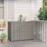 vidaXL Vrtni ormarić za pohranu sivi 100 x 55 5 x 80 cm od poliratana Cijene