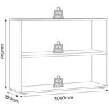 MID.YOU Pisarniški Regal Salia B100, Bela, Barva Hrasta | Shoptok.si