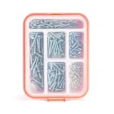 Izbor samoreznih vijakov - 3,5-5 mm - 210 kosov - s plastičnim organizatorjem