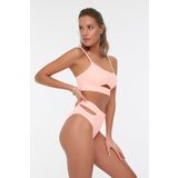 Trendyol Pomegranate Flower Texture High Waist Bikini Bottom