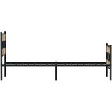 vidaXL Kovinski posteljni okvir brez vzmetnice sonoma hrast 90x200 cm Cene