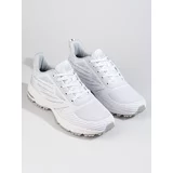 DK White Men's Thick Sole Sports Shoes