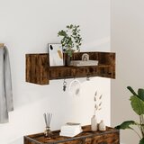 vidaXL Stenska polica dimljeni hrast 100x35x30,5 cm inženirski les Cene