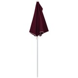  Vrtni polukružni suncobran sa stupom 180 x 90 cm bordo | shoptok.hr