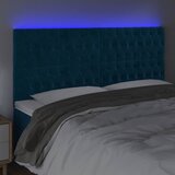  LED uzglavlje tamnoplavo 180x7x118/128 cm od tkanine | shoptok.hr