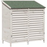 vidaXL Vrtna Šupa s krovom Bijela 106 x 56 x 113 5 cm Čvrsto drvo jele - Bijela 106 x 56 x 113 5 cm | shoptok.hr