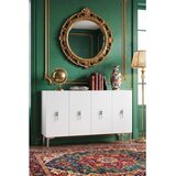Hanah home komoda Ayshe 120, 120 cm, bela / srebrna | Eponuda.com