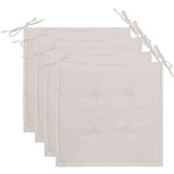  Jastuci za vrtne stolice 4 kom krem 40 x 40 x 3 cm od tkanine | shoptok.hr