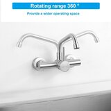 TONDIY 360° stenska kuhinjska armatura mat inox | Shoptok.si