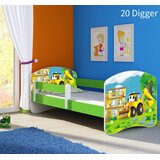  Dječji krevet ACMA s motivom, bočna zelena 180x80 cm 20 Digger | shoptok.hr