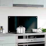  Kuhinjska zaštita od prskanja crna 80 x 40 cm kaljeno staklo | Eponuda.com