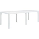 The Living Store Vrtni stol bijeli 220 x 90 x 72 cm plastični s izgledom ratana | shoptok.hr