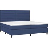  box spring s madracem LED plavi 200x200 cm od tkanine | shoptok.hr