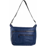 Fashionhunters Dark blue shoulder bag made of eco-leather